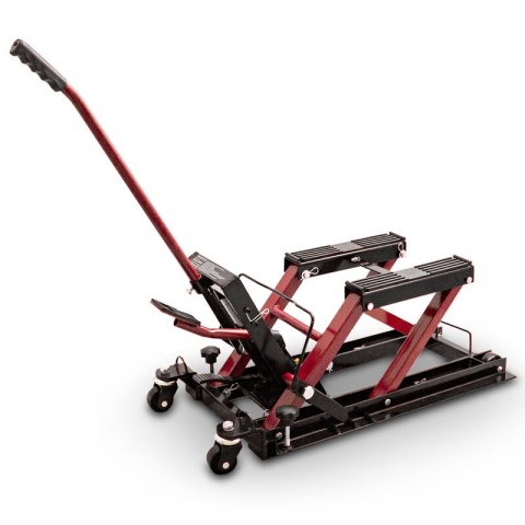 Podnośnik motocyklowy podnośnik hydrauliczny platforma 680kg czerwony Podnośnik motocyklowy podnośnik hydrauliczny platforma 680kg czerwony