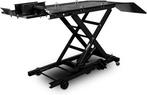 Podnośnik nożycowy hydrauliczny platforma serwisowa do 360kg czarny Podnośnik nożycowy hydrauliczny platforma serwisowa do 360kg czarny