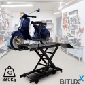 Podnośnik nożycowy hydrauliczny platforma serwisowa do 360kg czarny Podnośnik nożycowy hydrauliczny platforma serwisowa do 360kg czarny