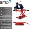 Podnośnik nożycowy hydrauliczny platforma serwisowa do 360kg czerwony Podnośnik nożycowy hydrauliczny platforma serwisowa do 360kg czerwony