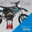 Podnośnik nożycowy korbowy do motocykla 450kg czerwony Podnośnik nożycowy korbowy do motocykla 450kg czerwony