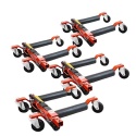 Wózek rolka pod koła z podnośnikiem hydraulicznym 4szt. czerwony Wózek rolka pod koła z podnośnikiem hydraulicznym 4szt. czerwony