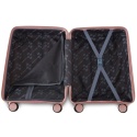 Zestaw 4 Walizek BERWIN ABS – Matowy Róż | XL, L, M + Kuferek, lekkie i odporne