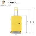 Zestaw 4 Walizek BERWIN ABS – Żółty Tropikalny (XL + L + M + Kuferek)