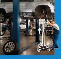 Hydrauliczny podnośnik do skrzyń biegów mobilny do 500kg czerwony