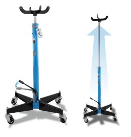 Hydrauliczny podnośnik do skrzyń biegów mobilny do 500kg niebieski