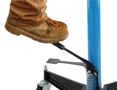 Hydrauliczny podnośnik do skrzyń biegów mobilny do 500kg niebieski