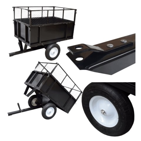 Przyczepka wywrotka do traktorka ogrodowego quada 300kg 114x76cm
