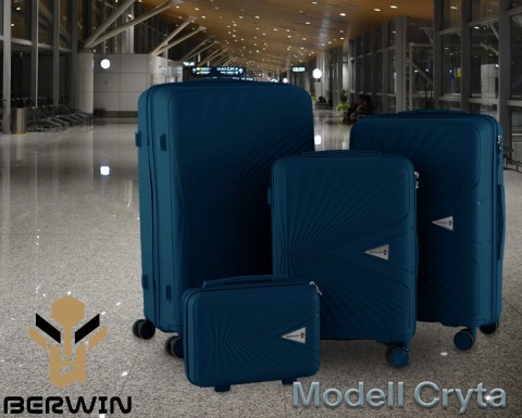 Zestaw 4 Walizek BERWIN ABS – Morska Zieleń (XL, L, M + Kuferek)