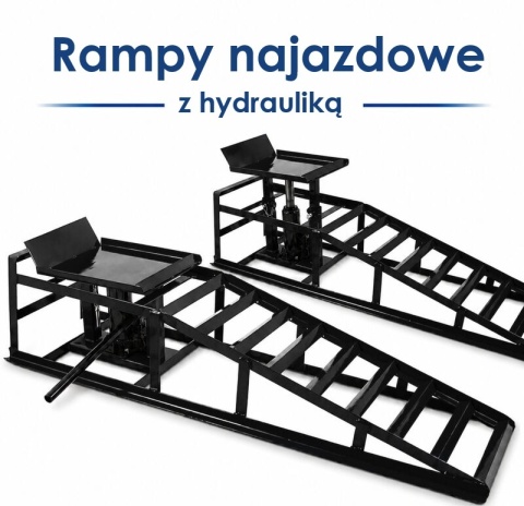 2x Rampa najazdowa podnośnik hydrauliczny najazdy 2T BITUXX czarne