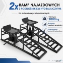 2x Rampa najazdowa podnośnik hydrauliczny najazdy 2T BITUXX czarne