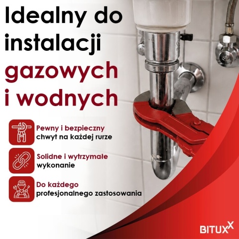 Klucz Szczypce do rur Typ S 1" do instalacji WOD-GAZ BITUXX