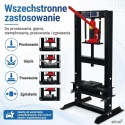 Profesjonalna Czarna Prasa Hydrauliczna 6T BITUXX – Prasa Warsztatowa do Łożysk i Tulei 6 Ton