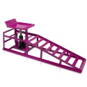 Rampy samochodowe z podnośnikiem hydraulicznym 2x2000kg magenta