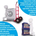 Wózek ręczny magazynowy 200kg czerwony BITUXX Pompowane koła